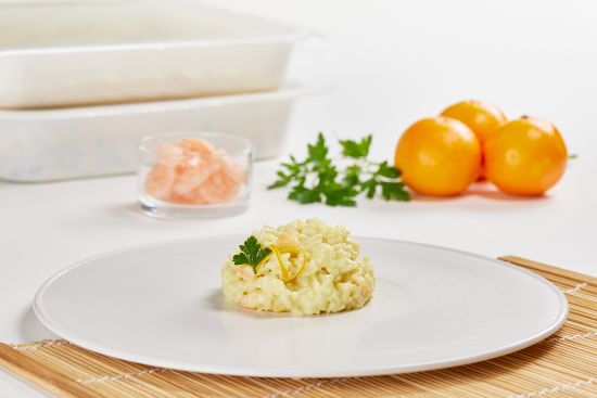 Riso mazzancolle e arancia